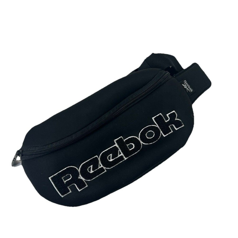 Reebok Black Zipper Fanny Pack Waist Bag Waistband Band Athletic Travel Bag